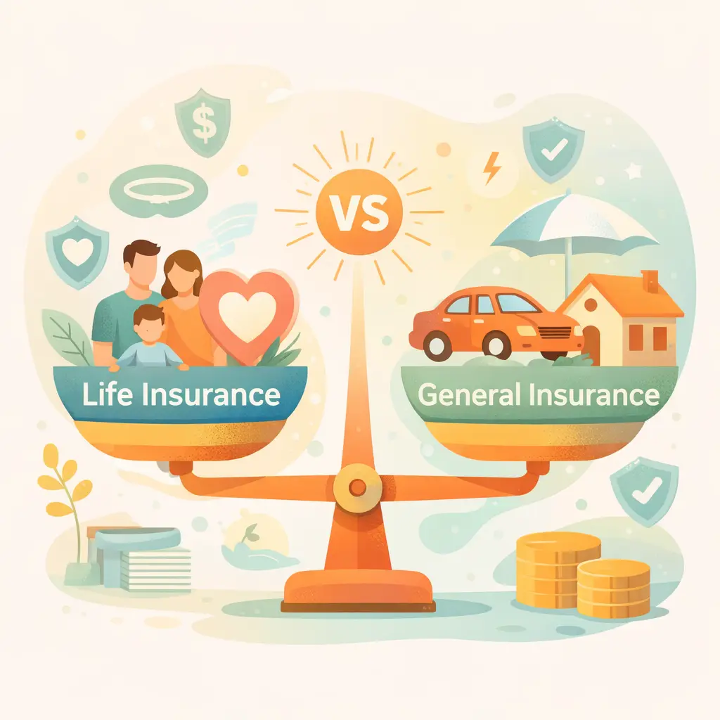 difference between life insurance and general insurance