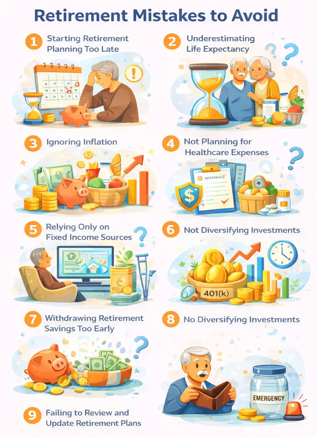 Retirement mistakes to avoid